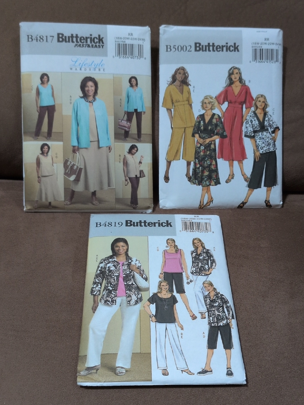 Butterick Lot of 3 Vintage Sewing Patterns Women's Separates Size 18W - 24W